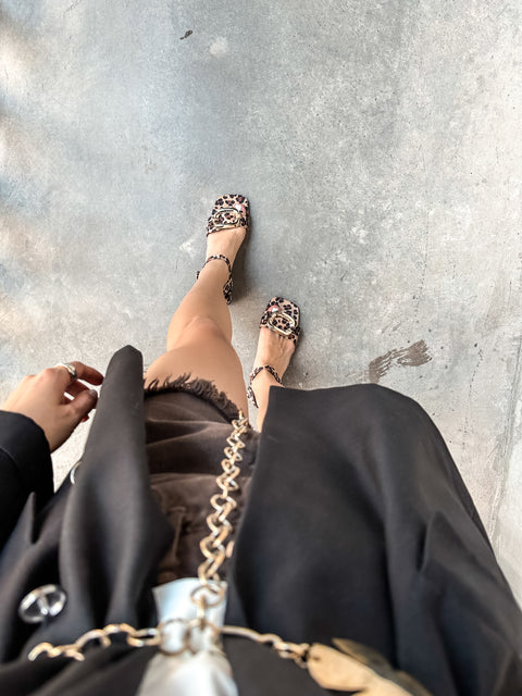 Antonella Sandals Heels Leopard