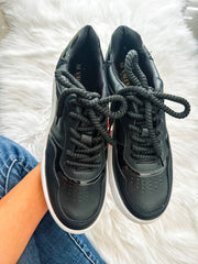 Boston Laces Black Sneakers