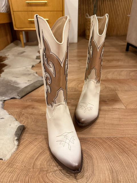 Flame Gold Rose Boots