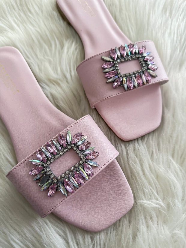 Palm Diamond Soft Colors Pink Sandals