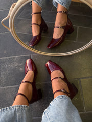 Helena Burgundy Tacón Mini