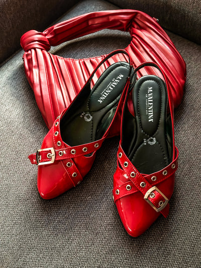 Rocket Anckle Red Flats