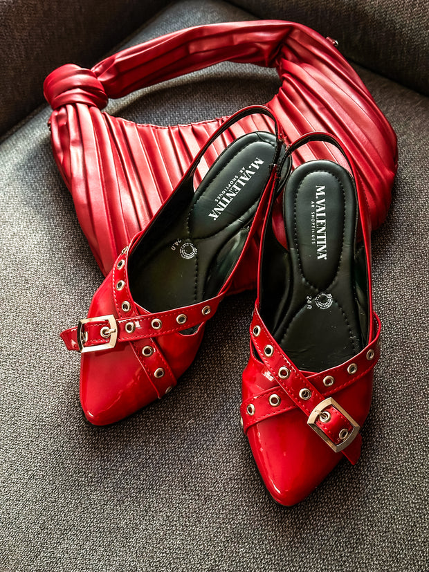 Rocket Anckle Red Flats