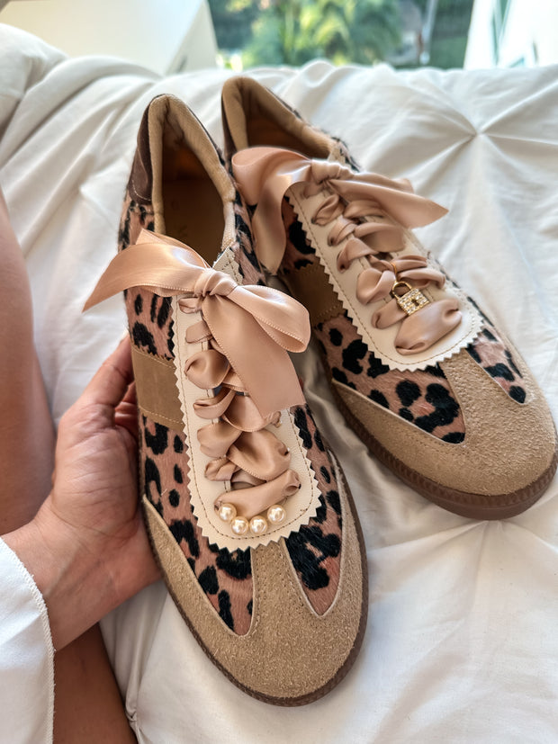 Leopard Charms Nude Sneakers