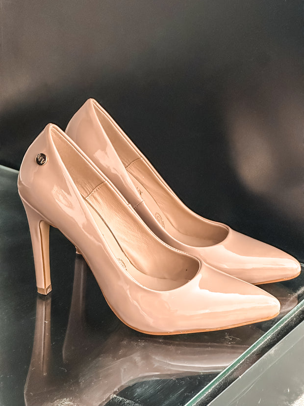 Kicker Heels Shiny Nude