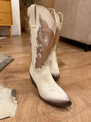 Flame Gold Rose Boots