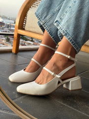 Mia Heels Mary Jane Tacón mini Ivory