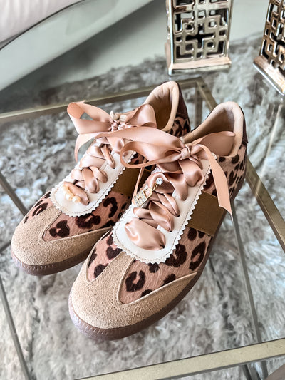 Leopard Charms Nude Sneakers