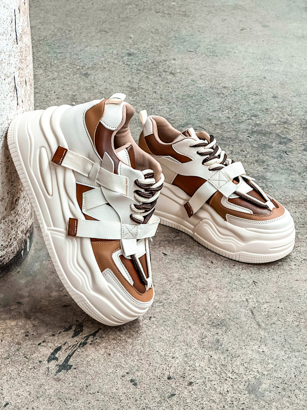 Manhattan Sneakers Camel & Nude