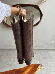 Ranch Boots Café Cincelado