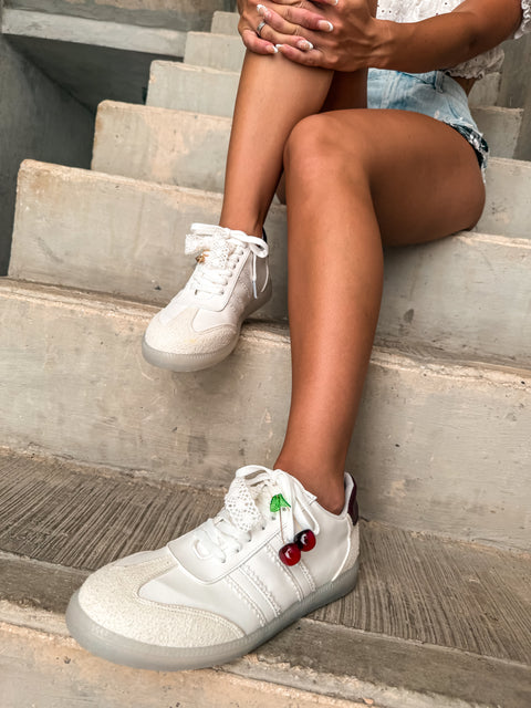 Zebra Cherry Charms Sneakers