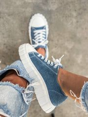 Speak Tip Denim Blue Sneakers