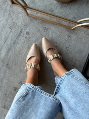 Dakota Nude Charol Mules