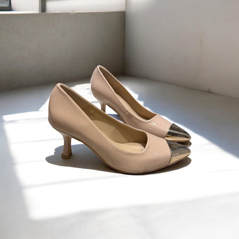 Brisa Nude Gold heels