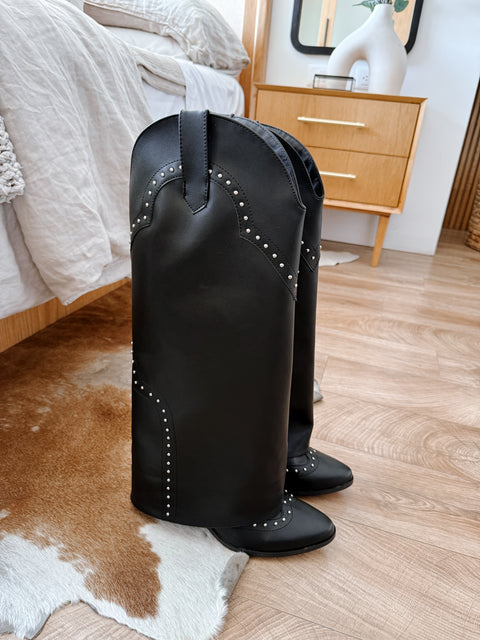 Westler Studs Black Boots