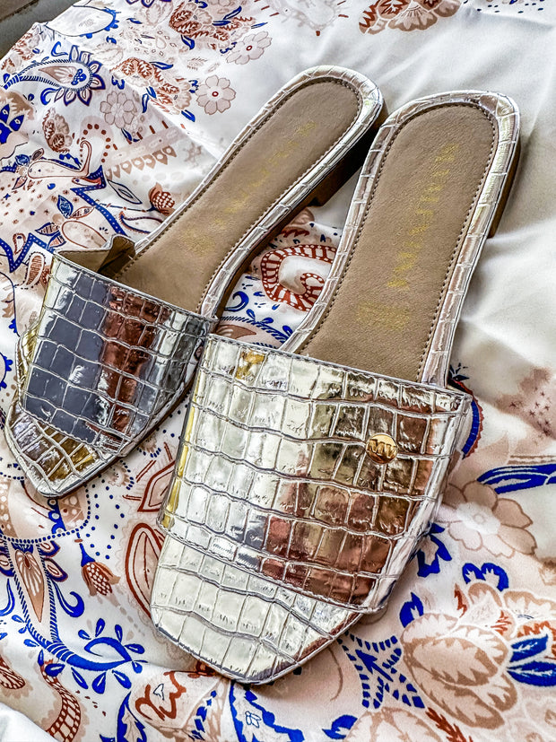 Palm Coco Metal Silver Sandals