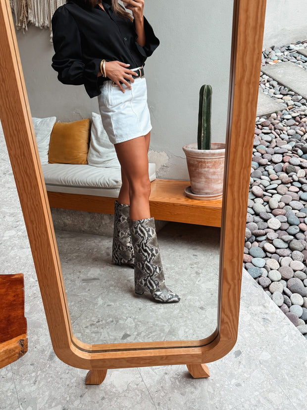 Mica Long Boots Snake