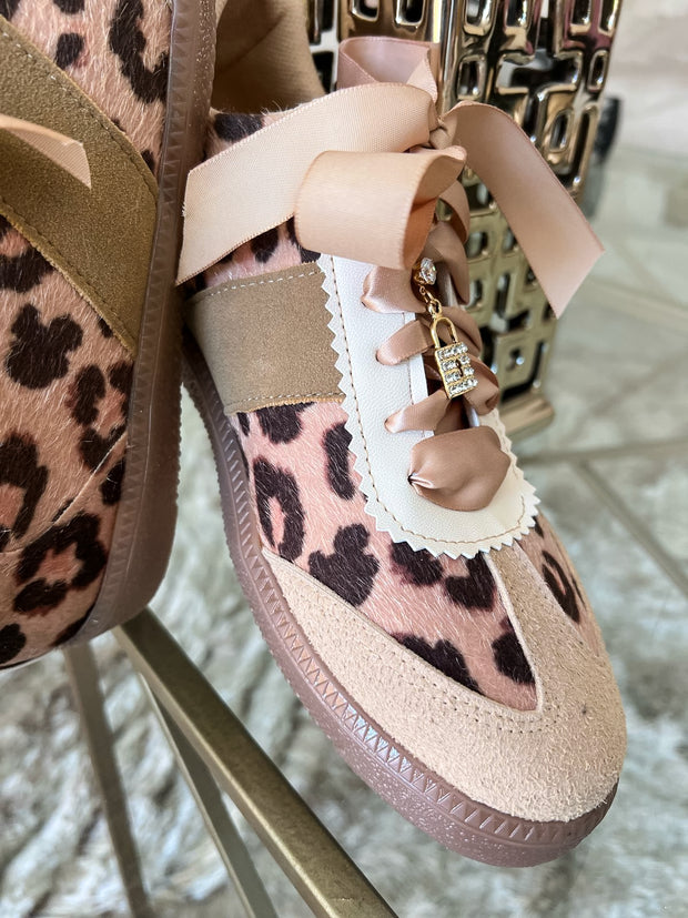 Leopard Charms Nude Sneakers