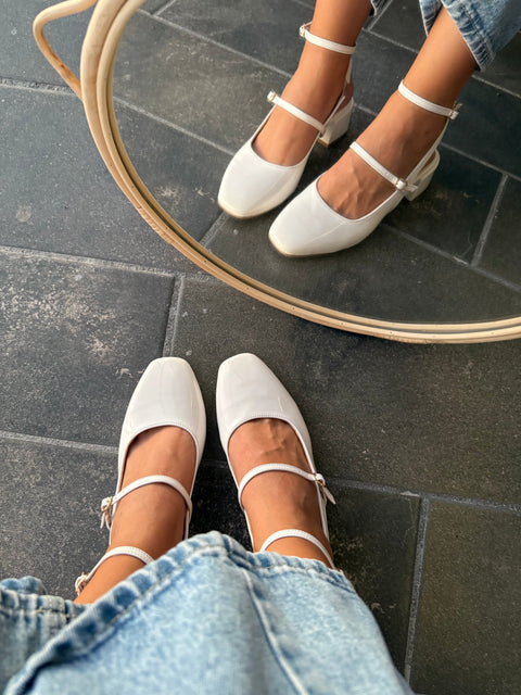 Mia Heels Mary Jane Tacón mini Ivory