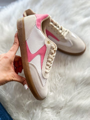Zebra Pink & White Sneakers