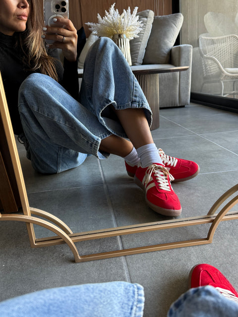 Sporty Red Sneakers