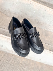Columbia Black Matte Loafers