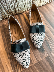 Flats Valentina Cheetah Black Lace