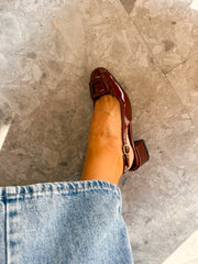 Mia Heels Square Tacón mini Vino