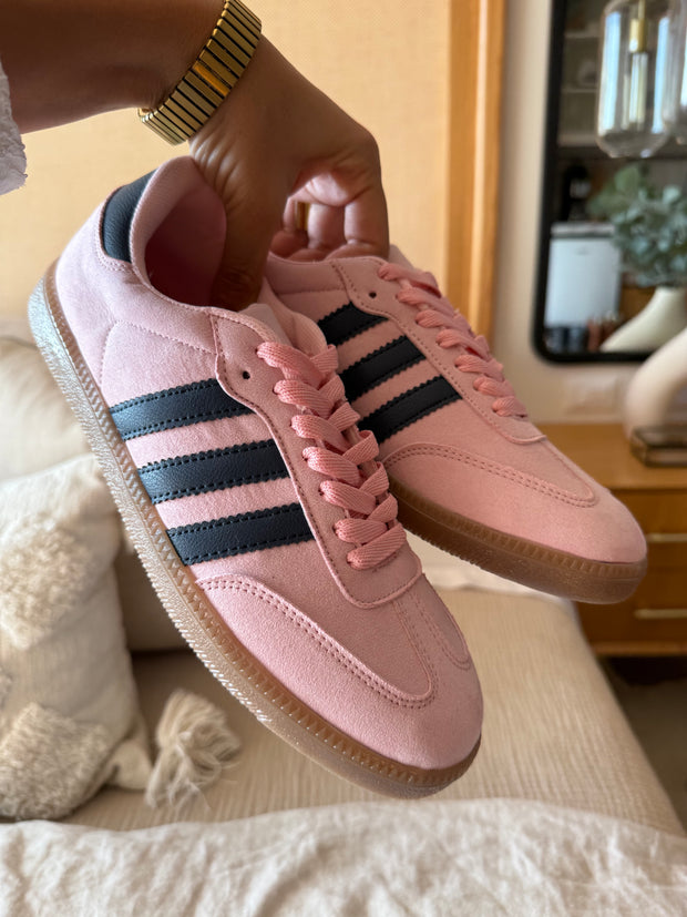 Sporty Cotton Stripes Blue Sneakers