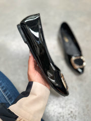 Porto Black Flats