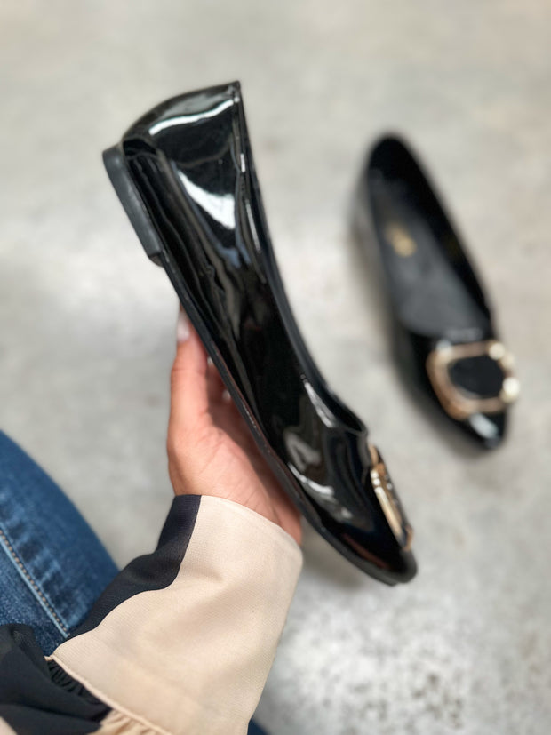 Porto Black Flats