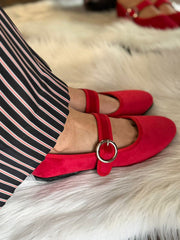 Baltimore Strap Red Flats