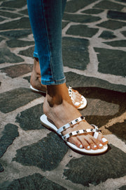 Hawaii Studs White Sandals