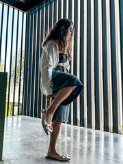 Lisboa Linen Slingback Flats
