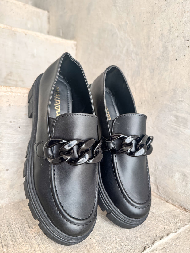 Columbia Black Matte Loafers