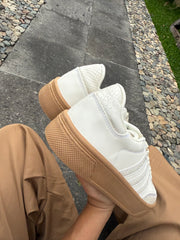 Beige snake tipo piel Sneakers Sporty