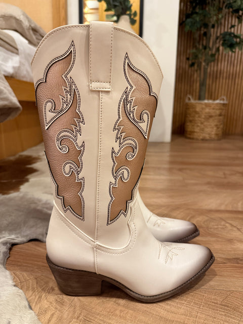 Flame Gold Rose Boots