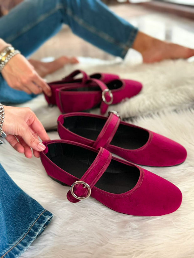Baltimore Strap Wine Flats