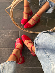 Mia Heels Mary Jane Tacón mini Rojo