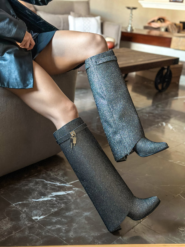 Stellar Luxe Silver Boots