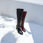 Nerea Croco Black Boots
