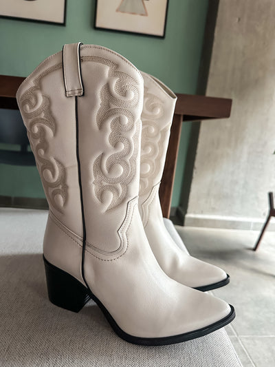 Montana White Boots