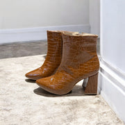 Croco Caramel Boots