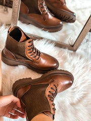 Combat Soft Brown Boots