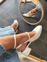 Mia Heels Mary Jane Tacón mini Ivory
