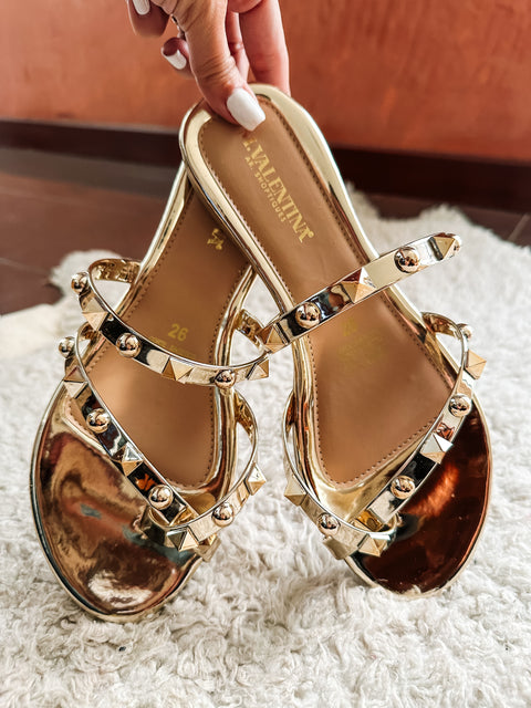 Hawaii Studs Gold Sandals