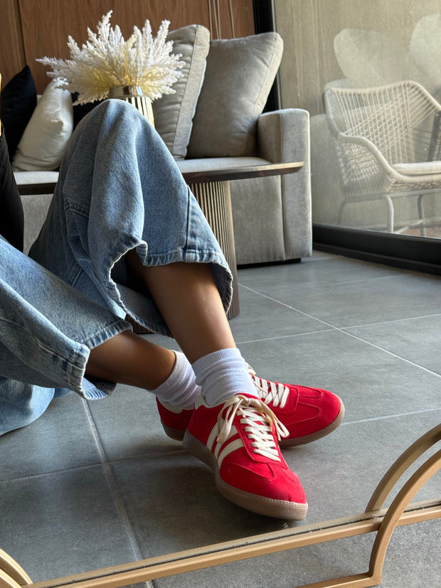 Sporty Red Sneakers