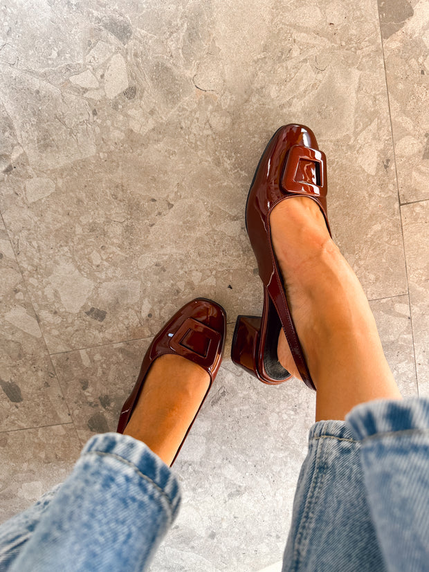 Mia Heels Square Tacón mini Vino