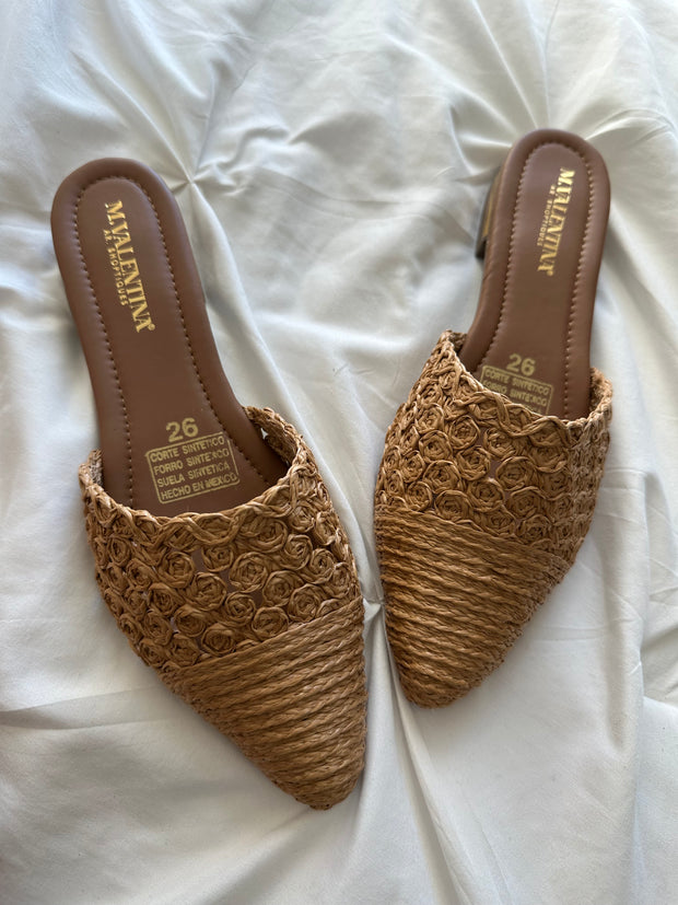 Creta Yute Mules natural