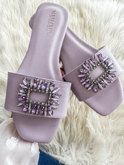 Palm Diamond Soft Colors Purple Sandals